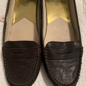 Michael Kors brown leather flats
